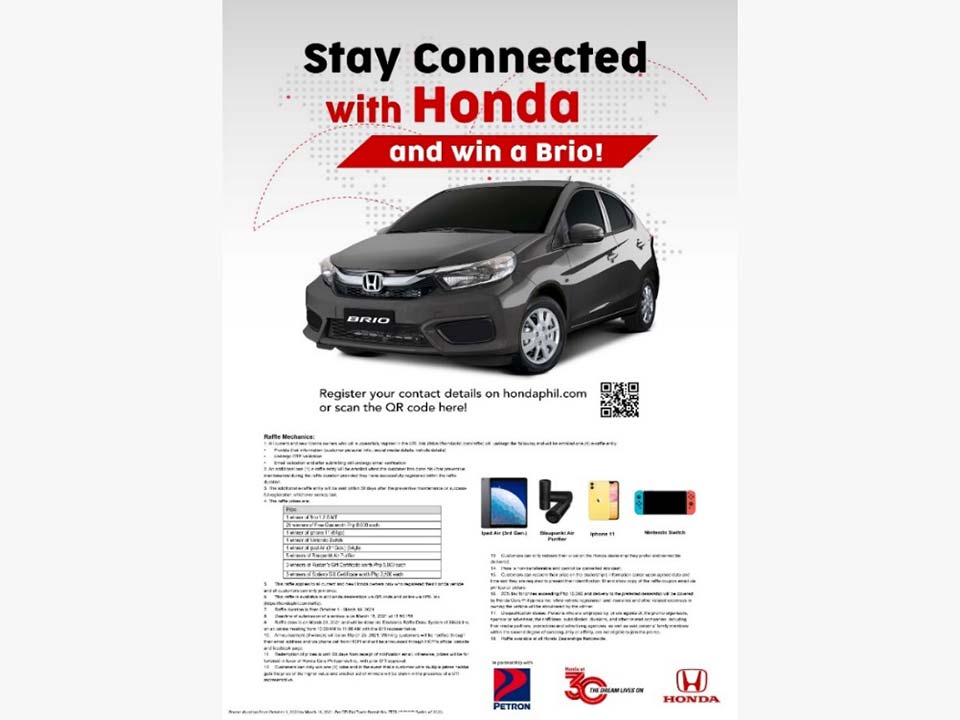 Industry News Honda Extends Deals Offerings Under Honda 30 The Dream Lives On Promo Auto Focus